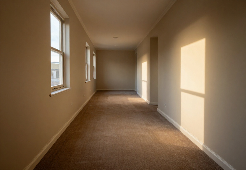 Dry, clean carpet in the same Marrickville living room after professional drying